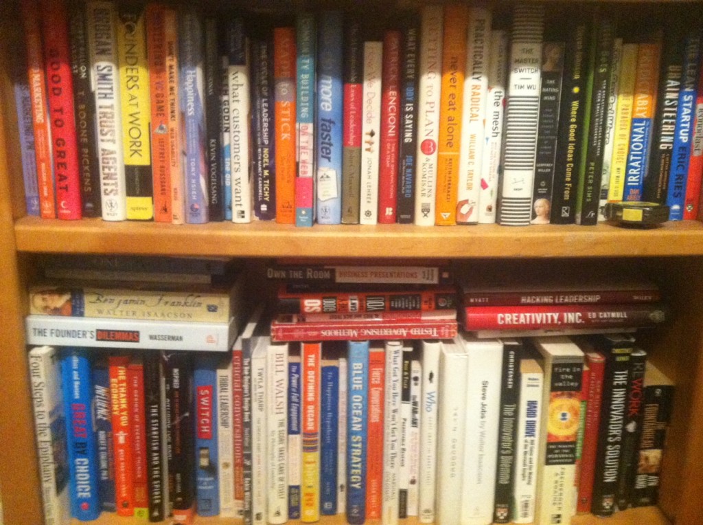 Read 100 books and you'll fill a bookshelf while mastering key leadership lessons