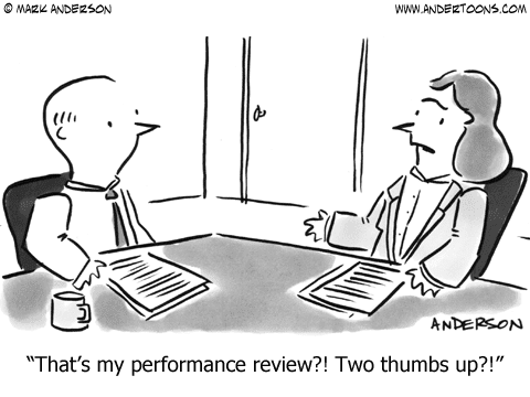 employee performance review cartoon