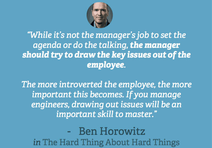 High Output Management: ask questions is an idea Andy Grove and Ben Horowitz Love