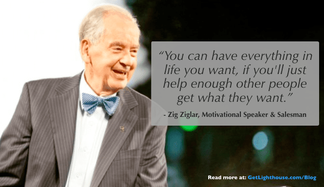 Zig Ziglar's quote about helping people