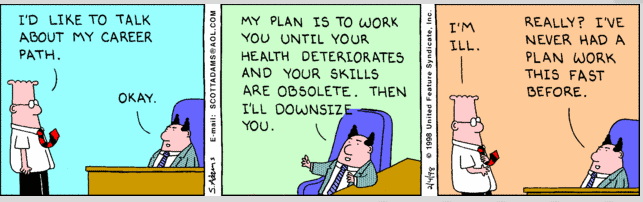 your career growth will be easier than a dilbert comic