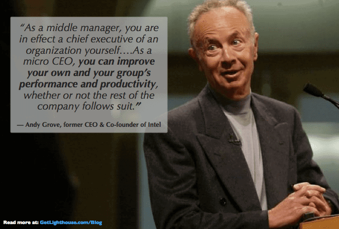 Mark Crowley and Andy Grove agree managers can impact their teams no matter what