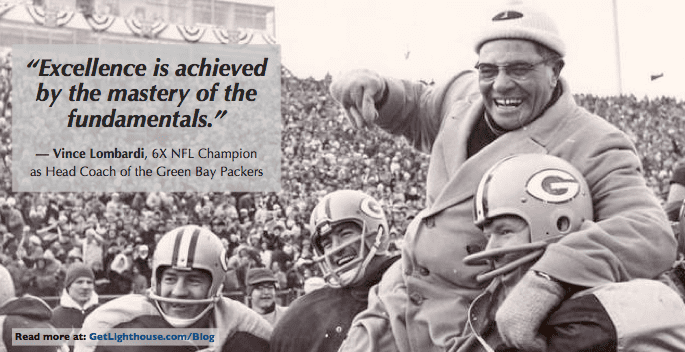 give a new manager the right fundamentals and breed excellence like Vince Lombardi