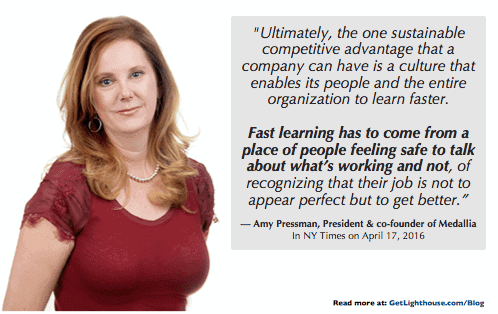 bad leader unhappy team - Amy Pressman of Medallia knows the importance of striving to always be better