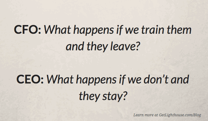 a top manager knows the CEO is right not the CFO doubting investing in your people