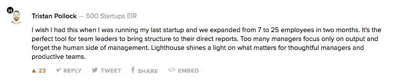 Lighthouse Product Hunt Love 1