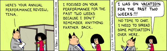 performance appraisal process dilbert knows how bad they can be