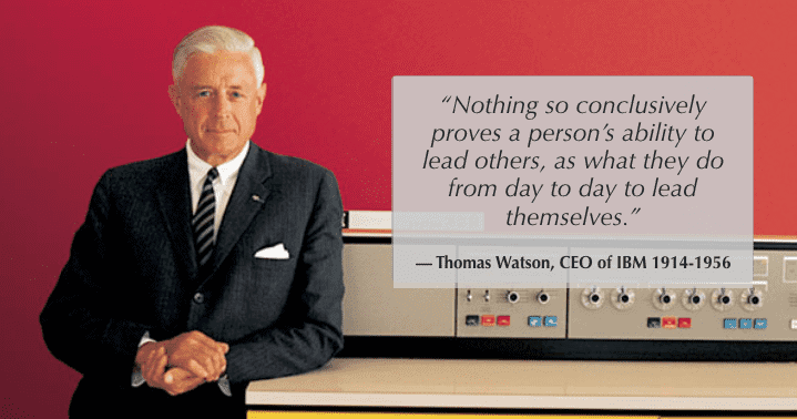 thomas watson knows how important leading by example is to getting more feedback