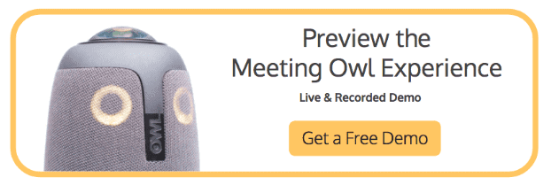 remote work can be improved with a meeting owl. get your demo