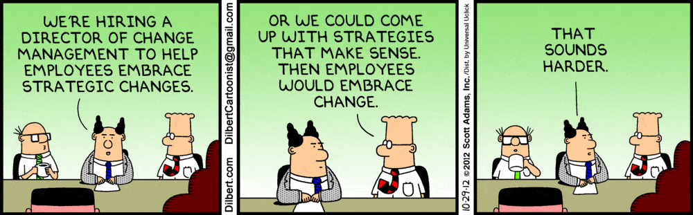 gifts for boss's day - dilbert change management