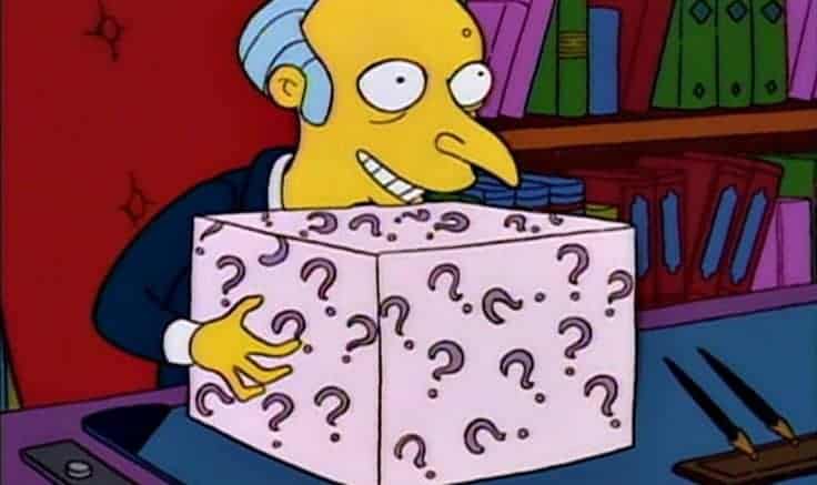 gifts for boss's day - mr burns mystery gift