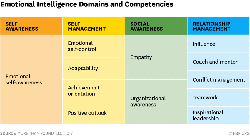 senior leaders - emotional intelligence domains and competencies