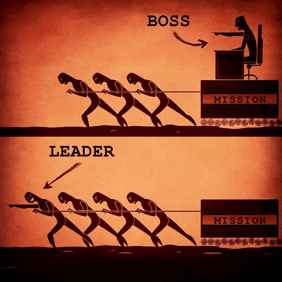 Difference between a boss and a leader