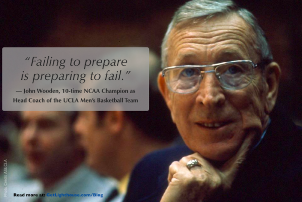 one on one meeting tips - be prepared like John Wooden