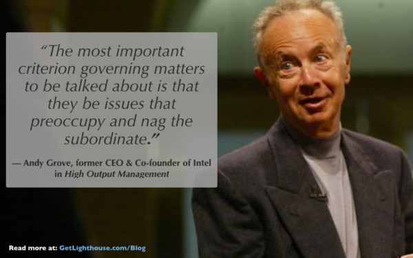 Andy Grove 1 on 1s are about team members priorities questions to ask in one on ones,One on one meeting questions to ask manager,one on one meeting questions to ask a manager,smart questions to ask your boss,Questions to ask your boss in a one on one