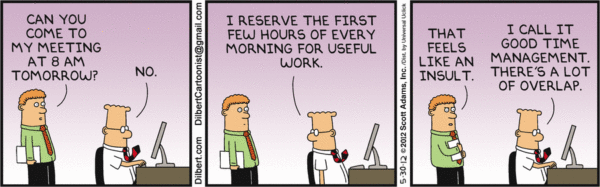 conducting effective meetings dilbert maker manager