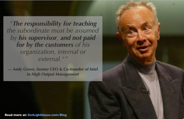 how to become a senior leader - Andy Grove quote