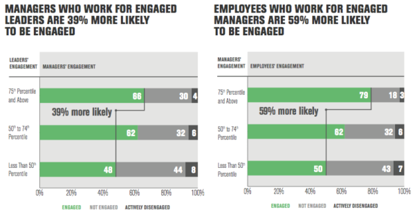 manager training is important to avoid the cascade effect leading to many disengaged.