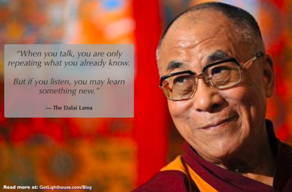 Dalai Lama Talk vs. Listen
