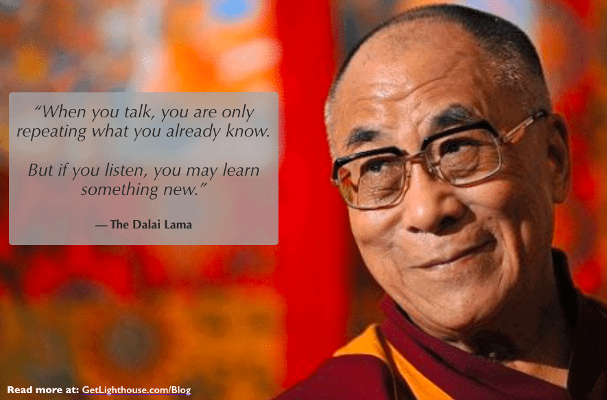 Dalai Lama Talk vs. Listen
