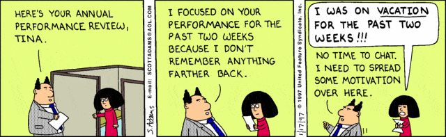 Dilbert performance evaluations vacation leadership skills,what is leadership skills,leadership abilities,people leadership skills,how to develop leadership skills