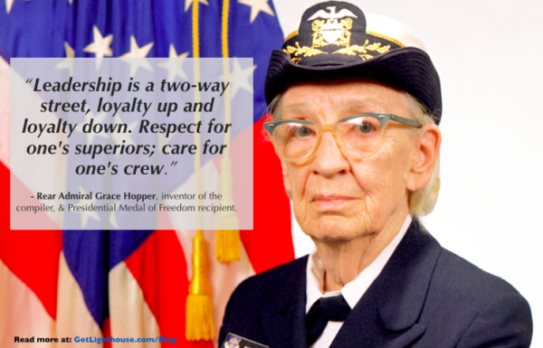 Rear Admiral Grace Hopper about leadership