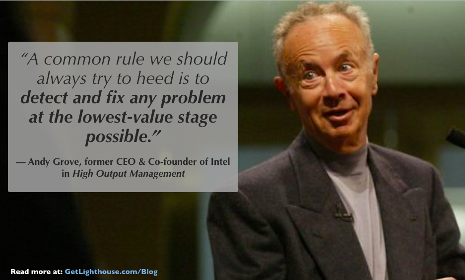 Andy Grove on fixing problems when they're small