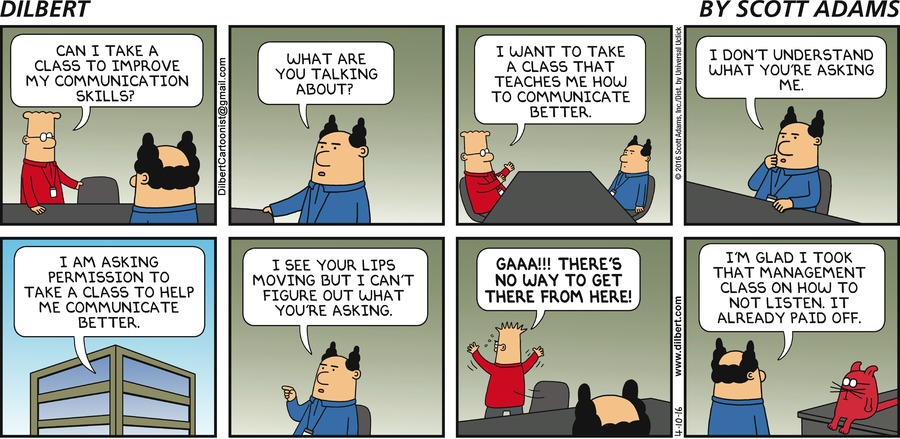 Dilbert's comics by Scott Adams