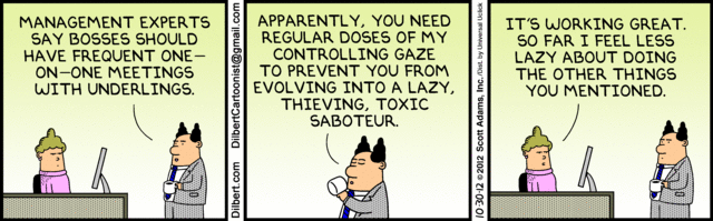 bad boss keeps cancelling one on ones dilbert knows