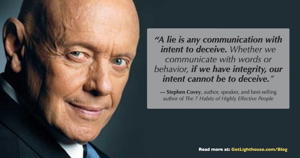 Stephen Covey's quote about deposits for emotional bank account