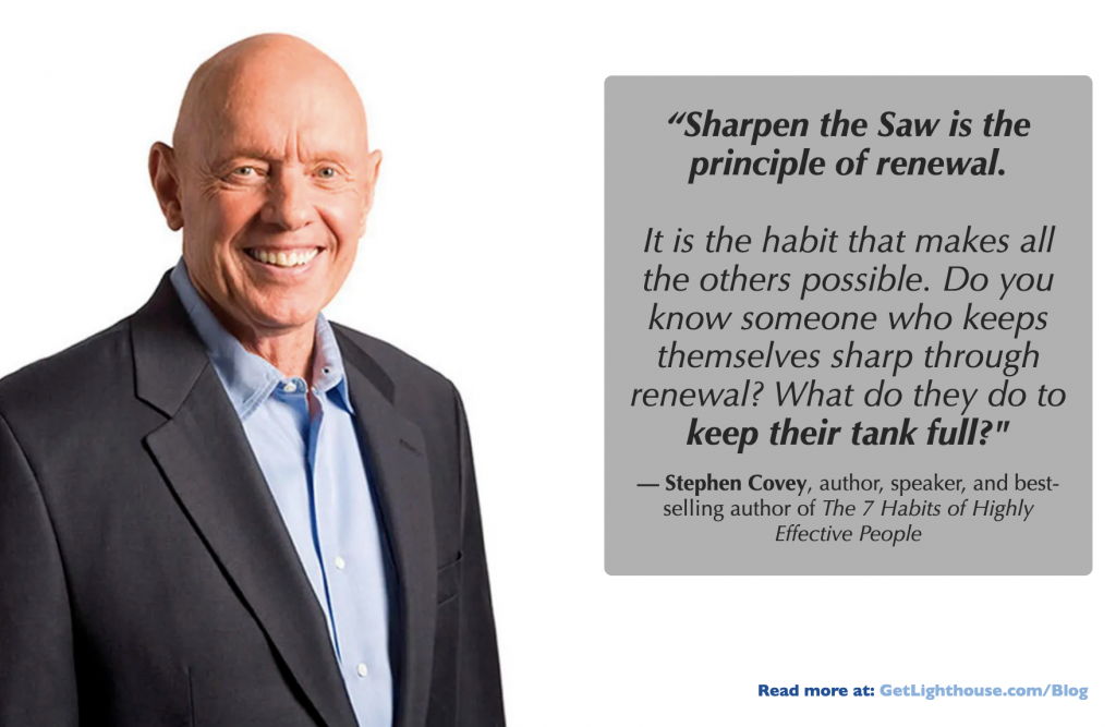 what are the 7 habits and what do they mean sharpen the saw