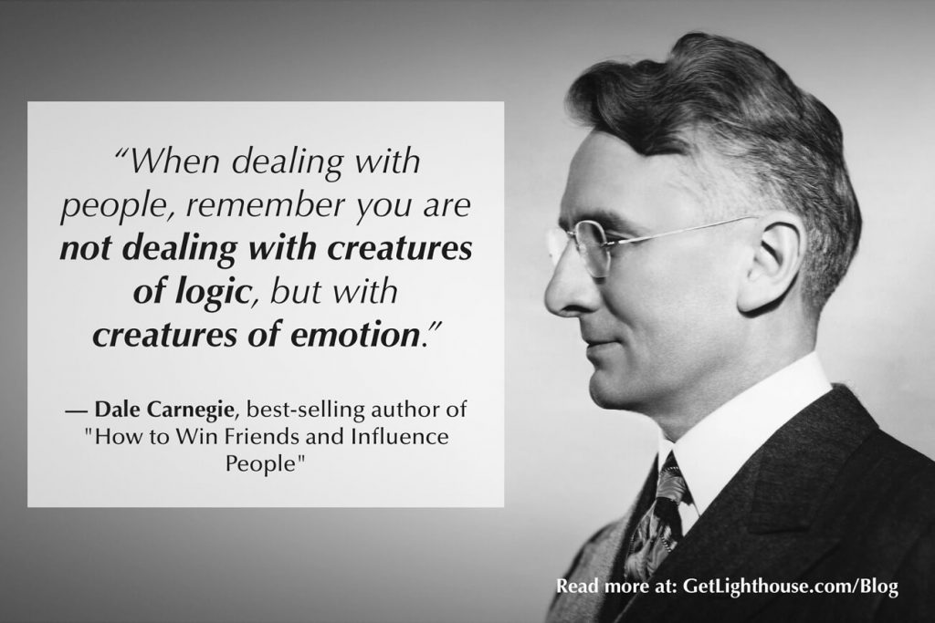 Dale Carnegie's quote on emotional intelligence