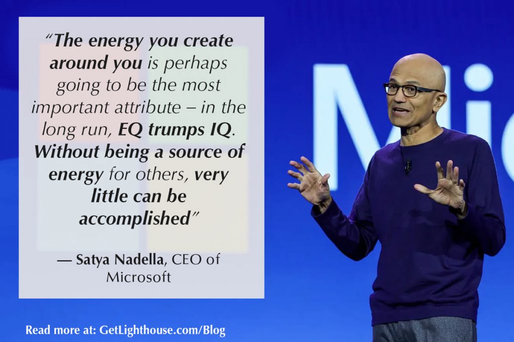 Quote about Satya Nadella's Leadership style
