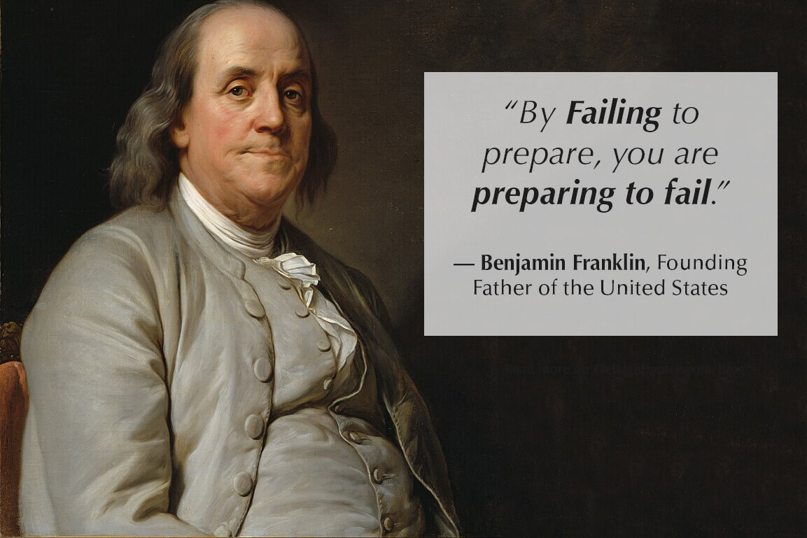 Benjamin Franklin's quote about preparation