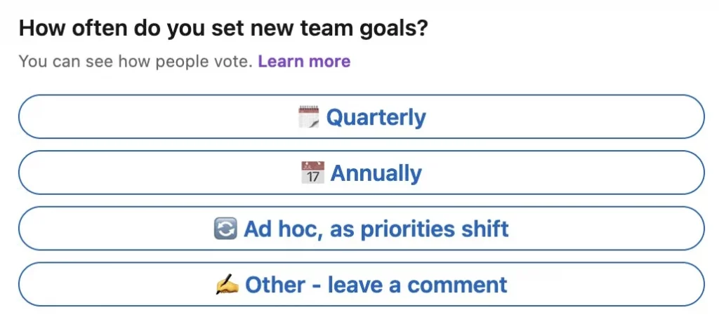 new team goals