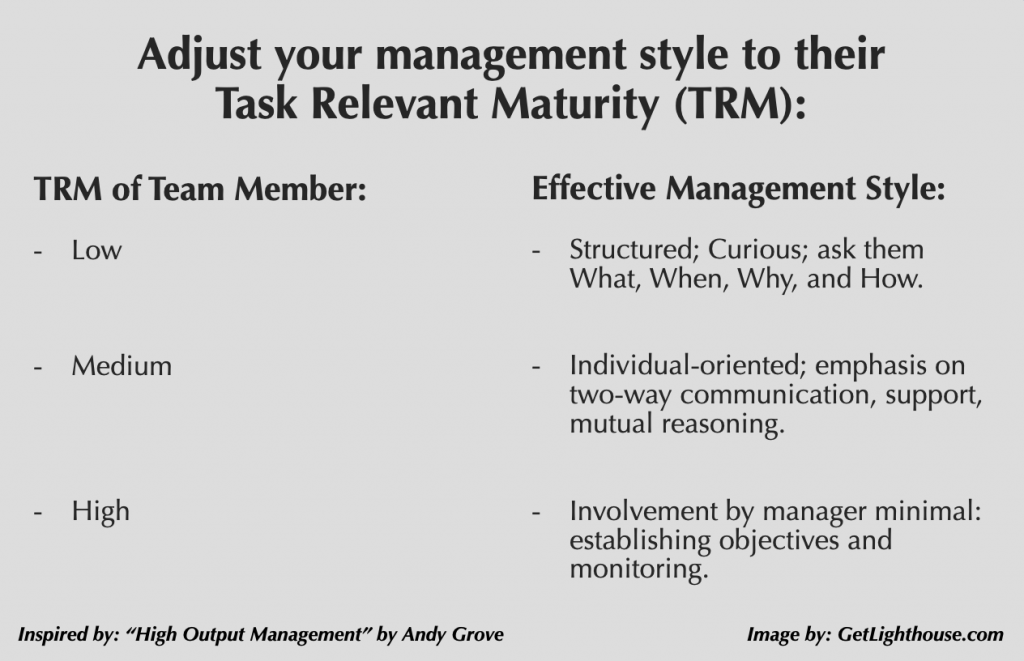 task relevant maturity